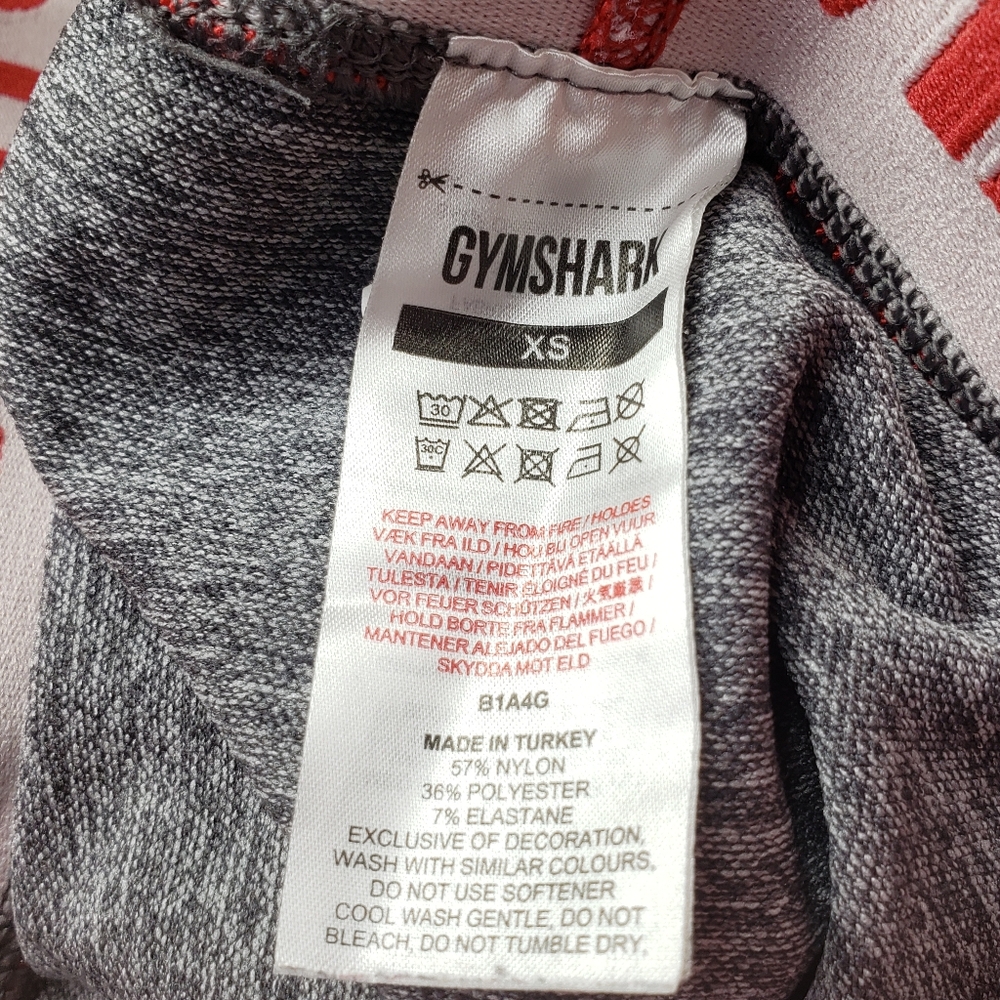 Gymshark Flex Shorts In Charcoal And Red Size Xs - image 8